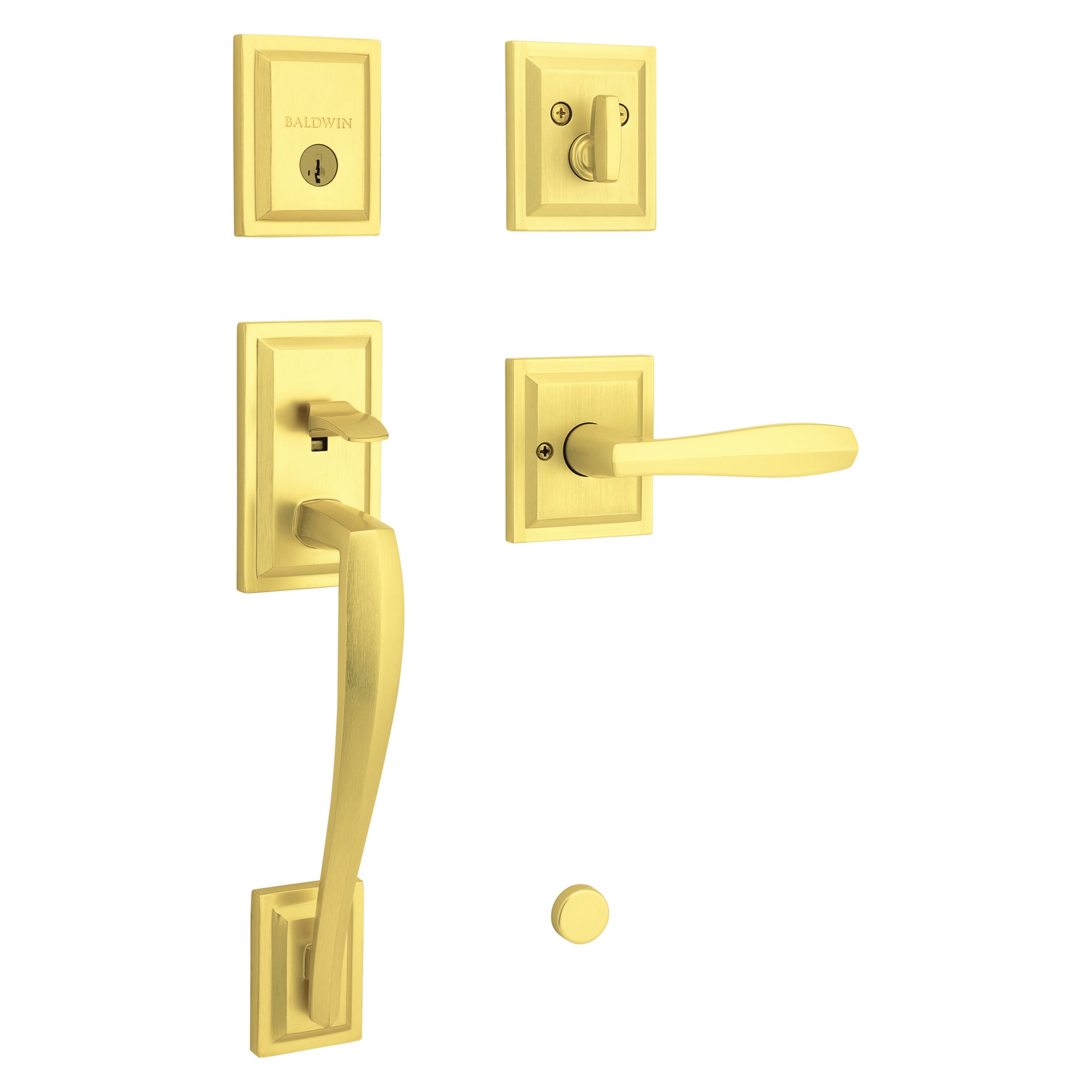 Torrey Pines Sectional Handleset x Torrey Lever - Satin Brass