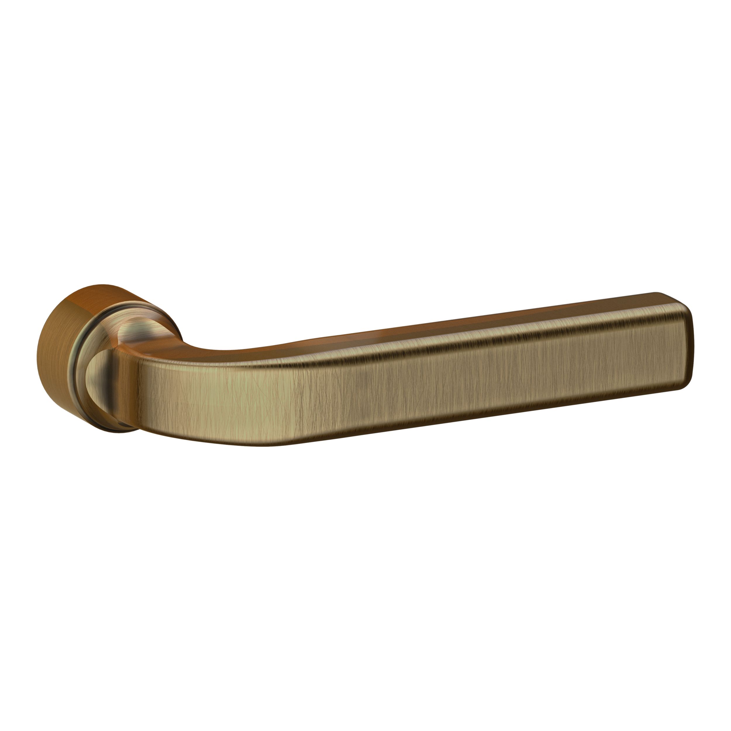 5190 Lever - Satin Brass & Black