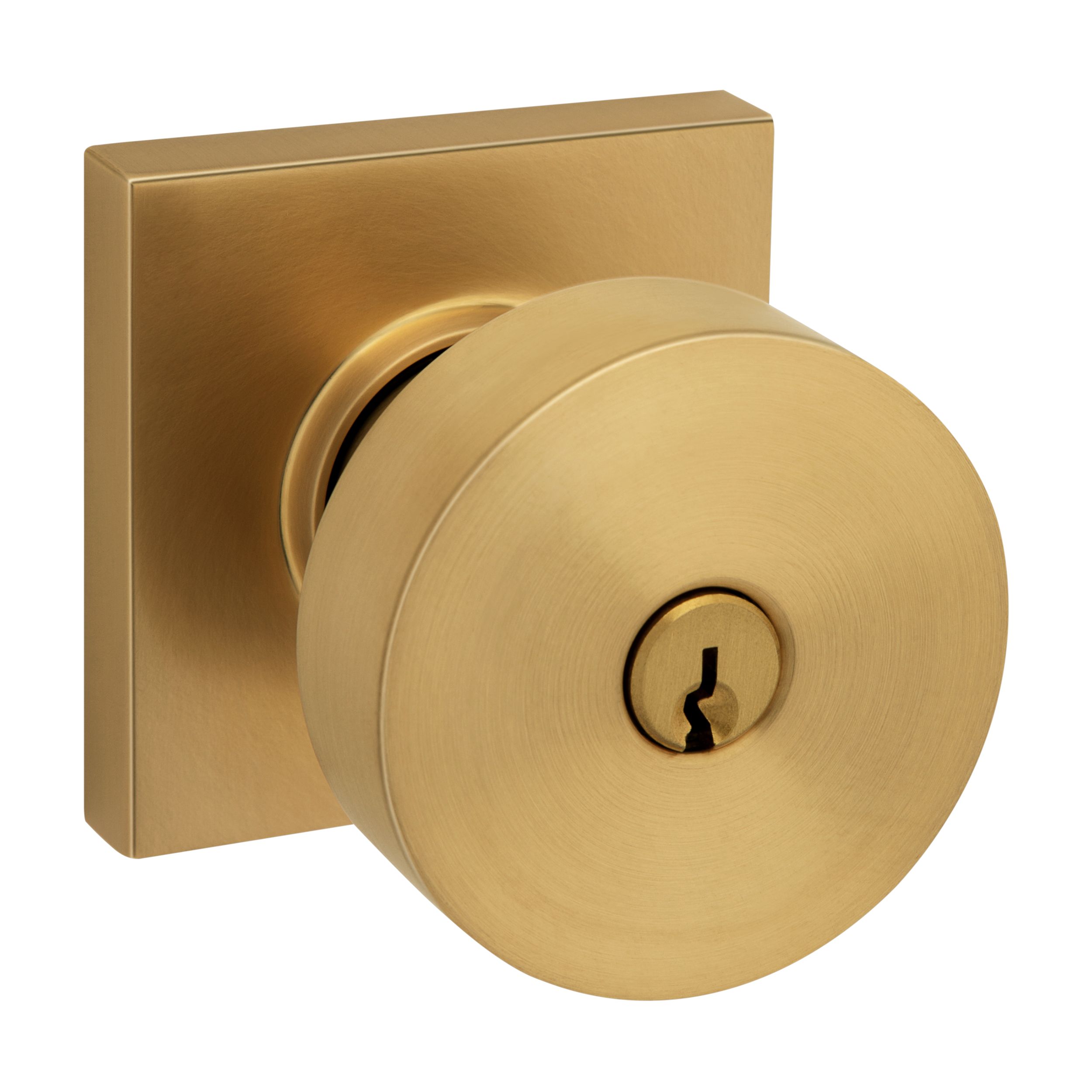 Keyed Contemporary Knob with Square Rose