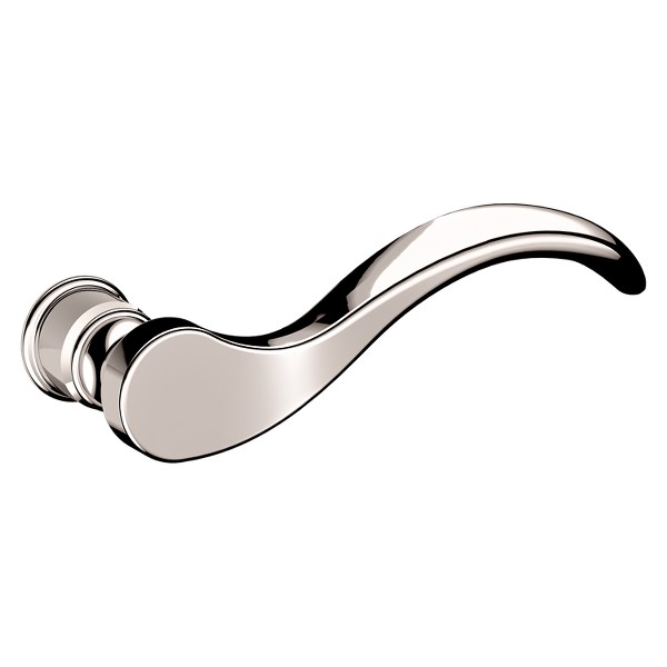 GLAY SOLID 154 グレイ FLOW five se ソリッド 5455V Wave Lever - Lifetime (PVD) Polished Nickel | Baldwin Hardware
