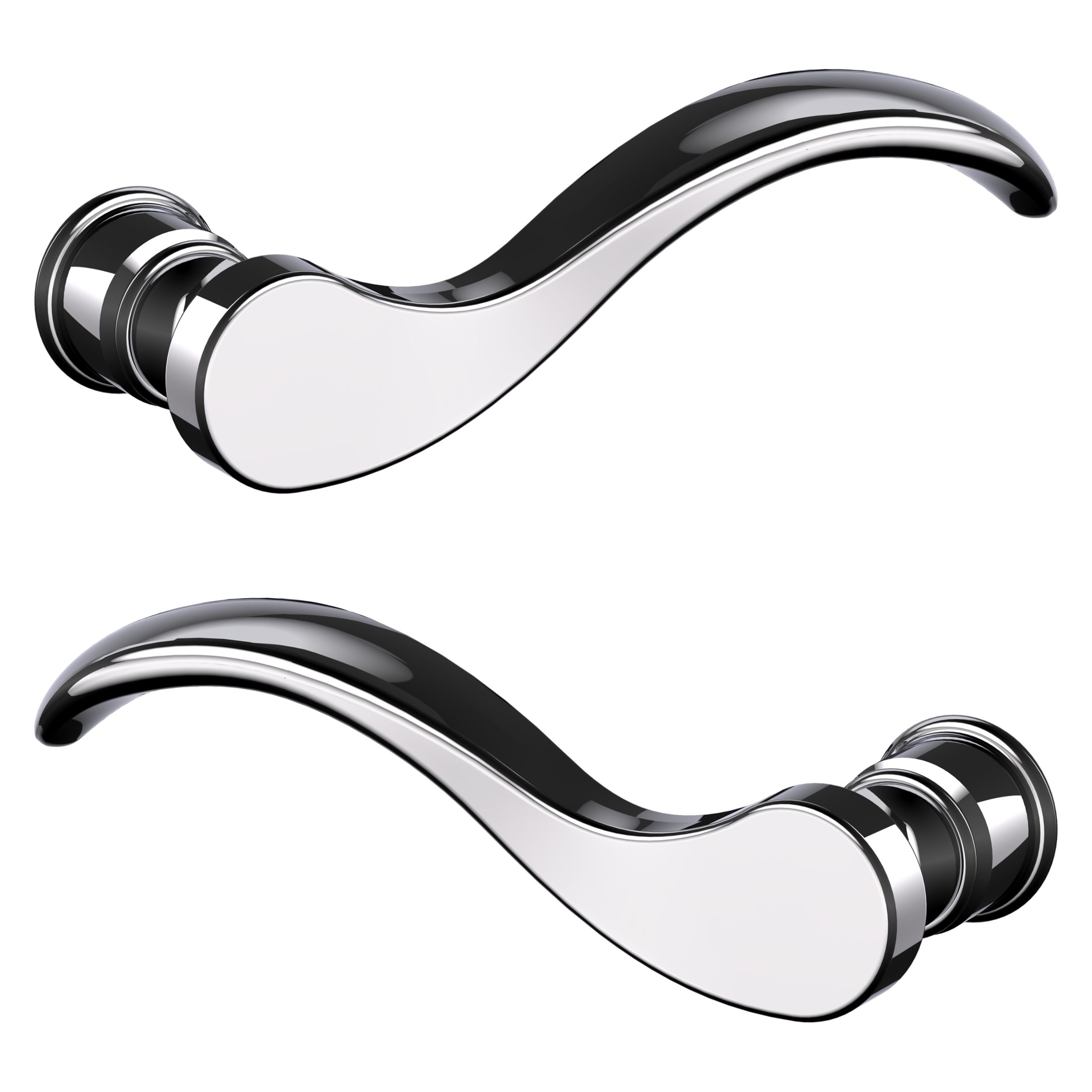 5455V Wave Lever - Polished Chrome | Baldwin Hardware