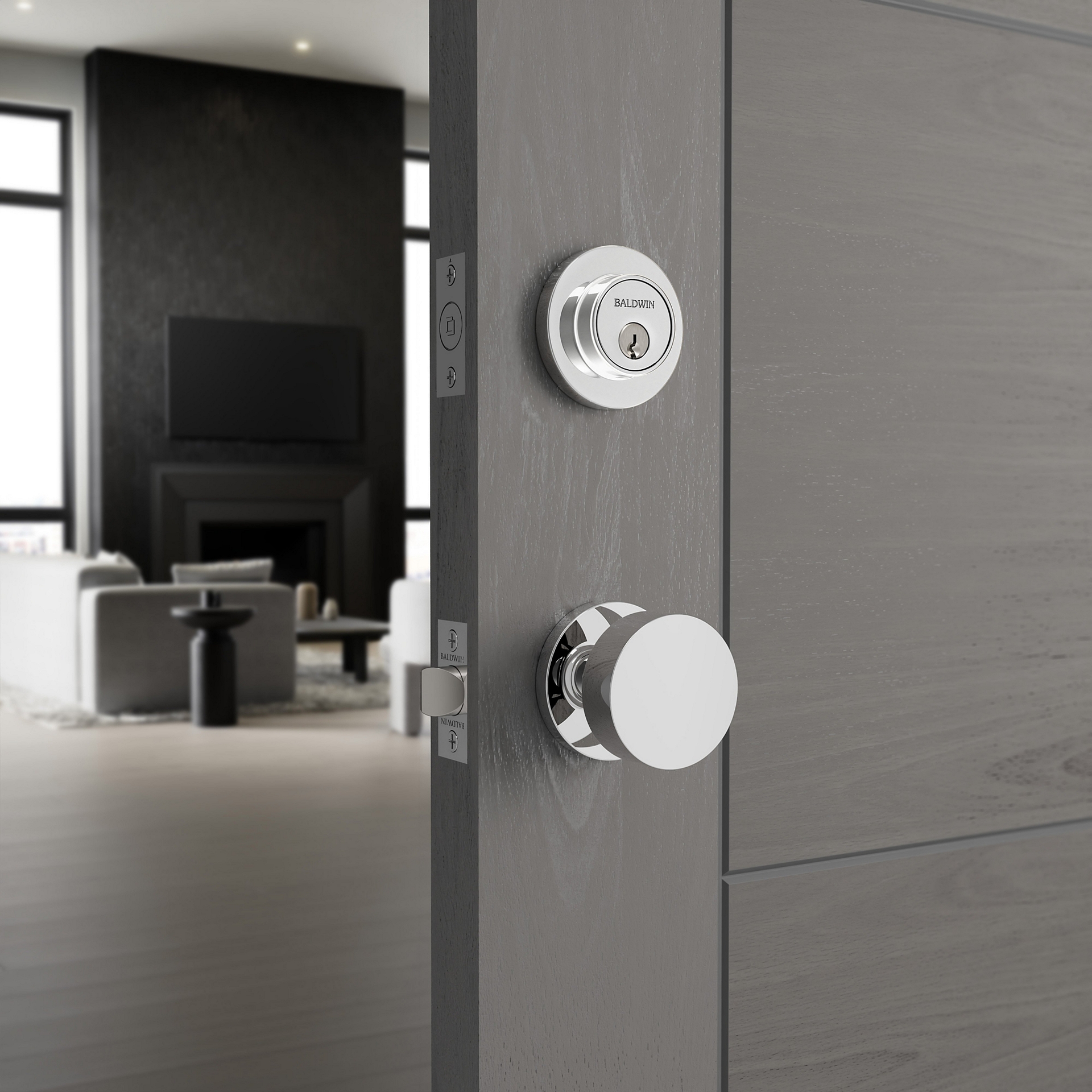 Level lock with logo