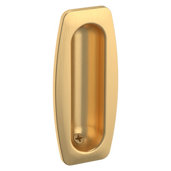 0458 Flush Pull - Lifetime (PVD) Satin Brass | Baldwin Hardware