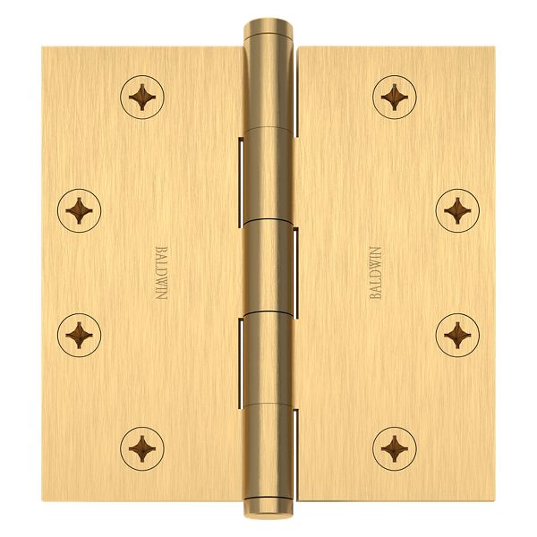 1045 Square Corner Hinge - Lifetime (PVD) Satin Brass | Baldwin