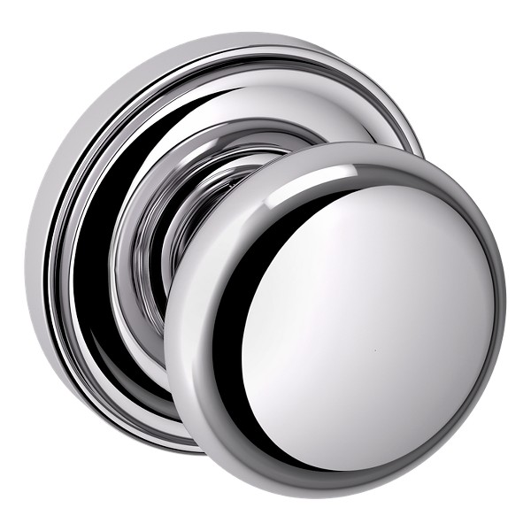 その他 antiquerose5011 5015 Classic Knob with 5048 Rose- Passage - Polished Chrome