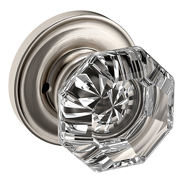 Filmore Satin Nickel Half-Dummy Crystal Door Knob Filmore Satin Nickel Half-Dummy Crystal Door Knob