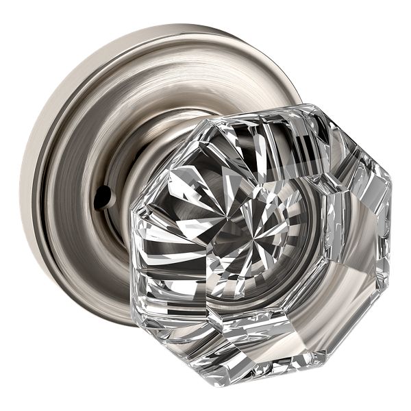 5080 Fillmore Knob with 5048 Rose- Privacy - Satin Nickel