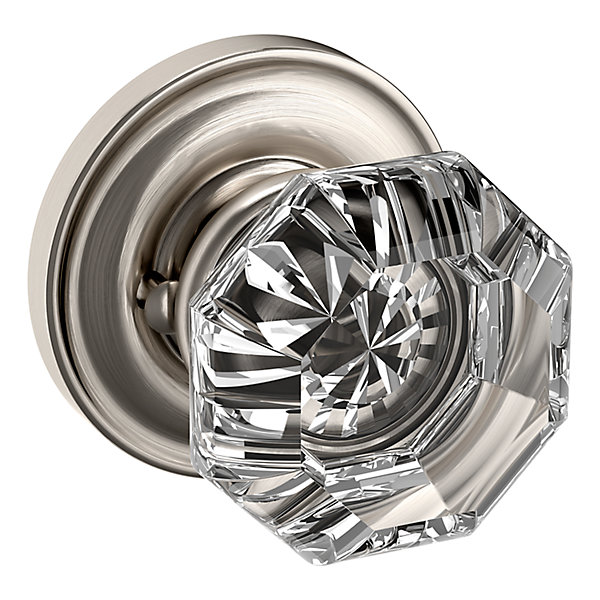 Filmore Satin Nickel Half-Dummy Crystal Door Knob Filmore Satin Nickel Half-Dummy Crystal Door Knob