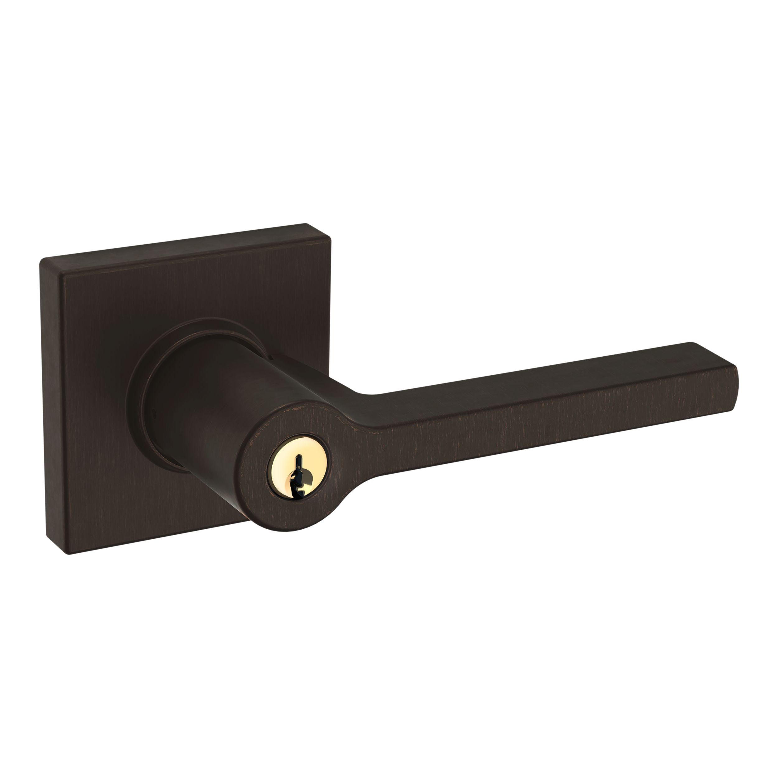 Keyed Square Lever with Square Rose