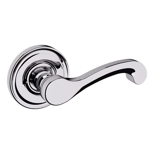 5445V Lever with 5048 Rose- Privacy - Polished Chrome | Baldwin