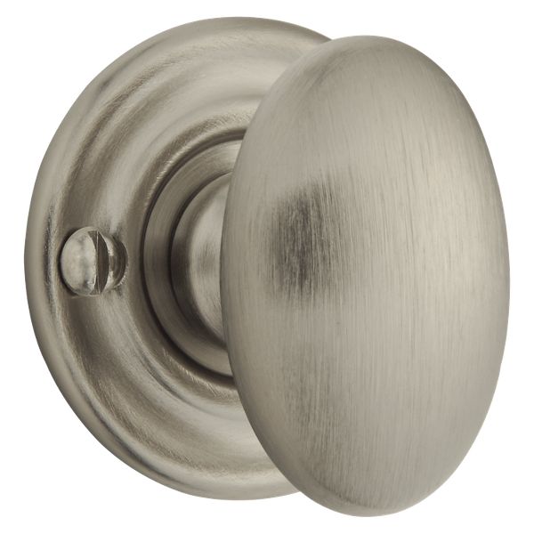 Baldwin Hardware 6751003, Oval Turn Piece Interior and Entrance Thumb turn  Lock with Backplate for 2-1/4 Inch Doors, Lifetime Brass