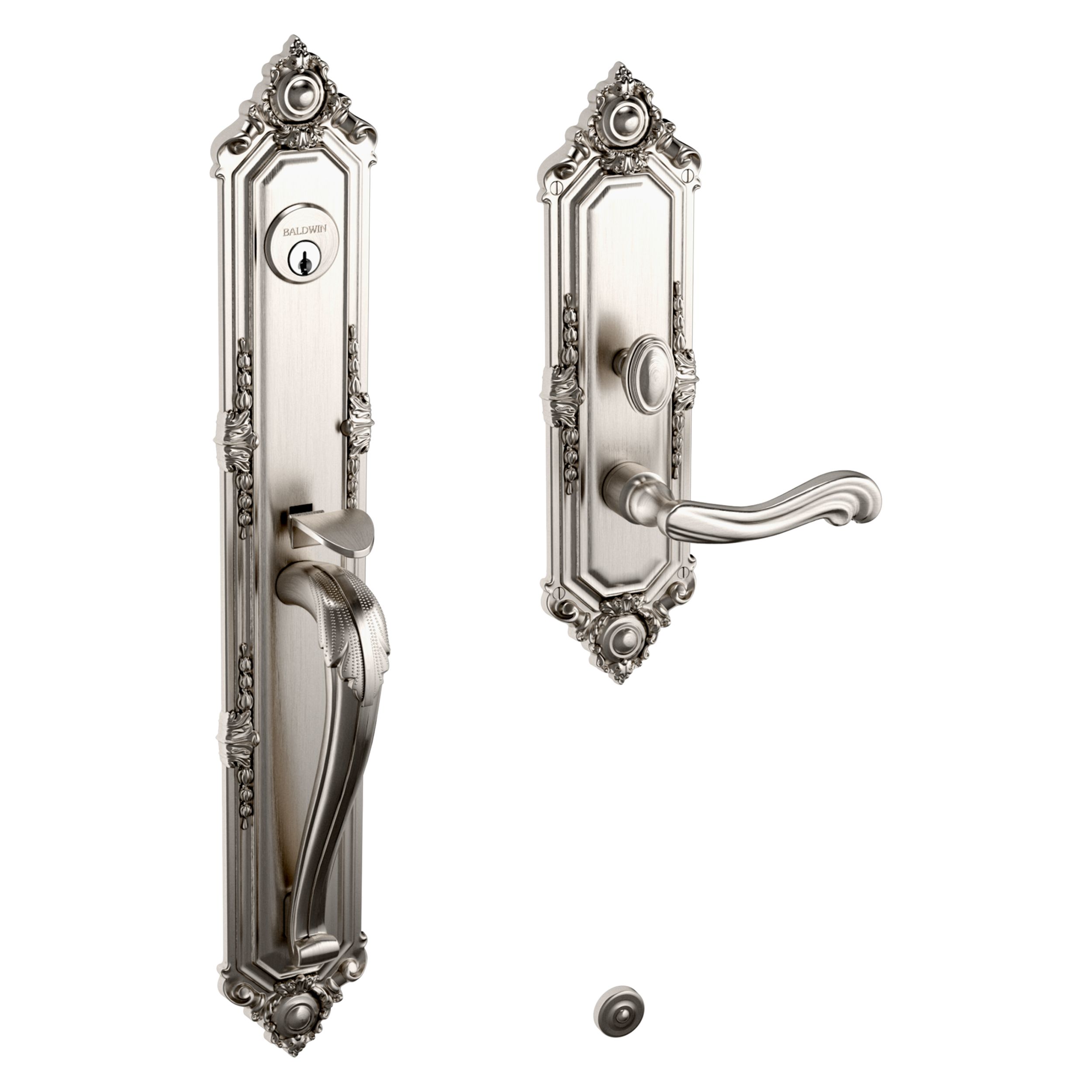 Kensington Door Handle - Satin Brass-SB – handles&hinges