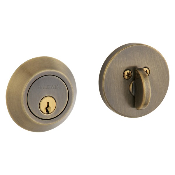 8241 Contemporary Deadbolt - Satin Brass & Black | Baldwin