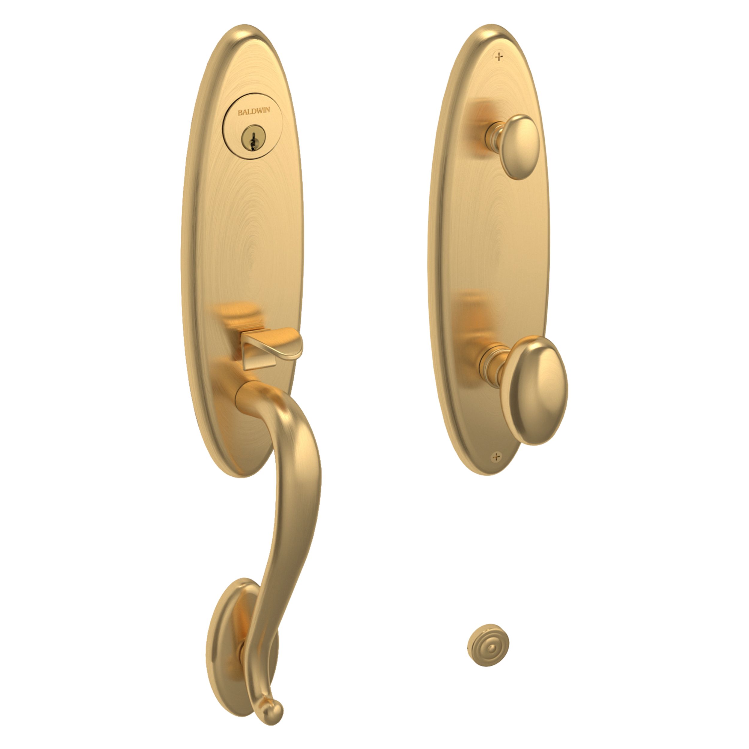 Estate Collection Blakely Single Cylinder Satin Nickel Door Handleset with Door Knob