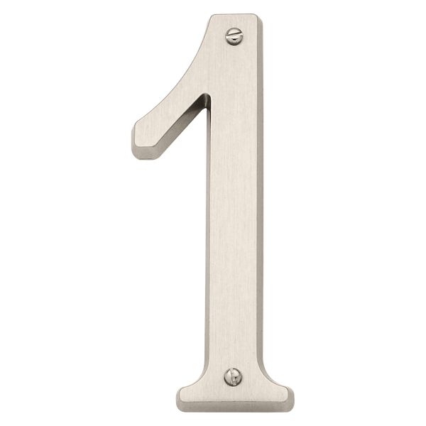 9067 House Numbers - 1 - Lifetime (PVD) Satin Nickel | Baldwin