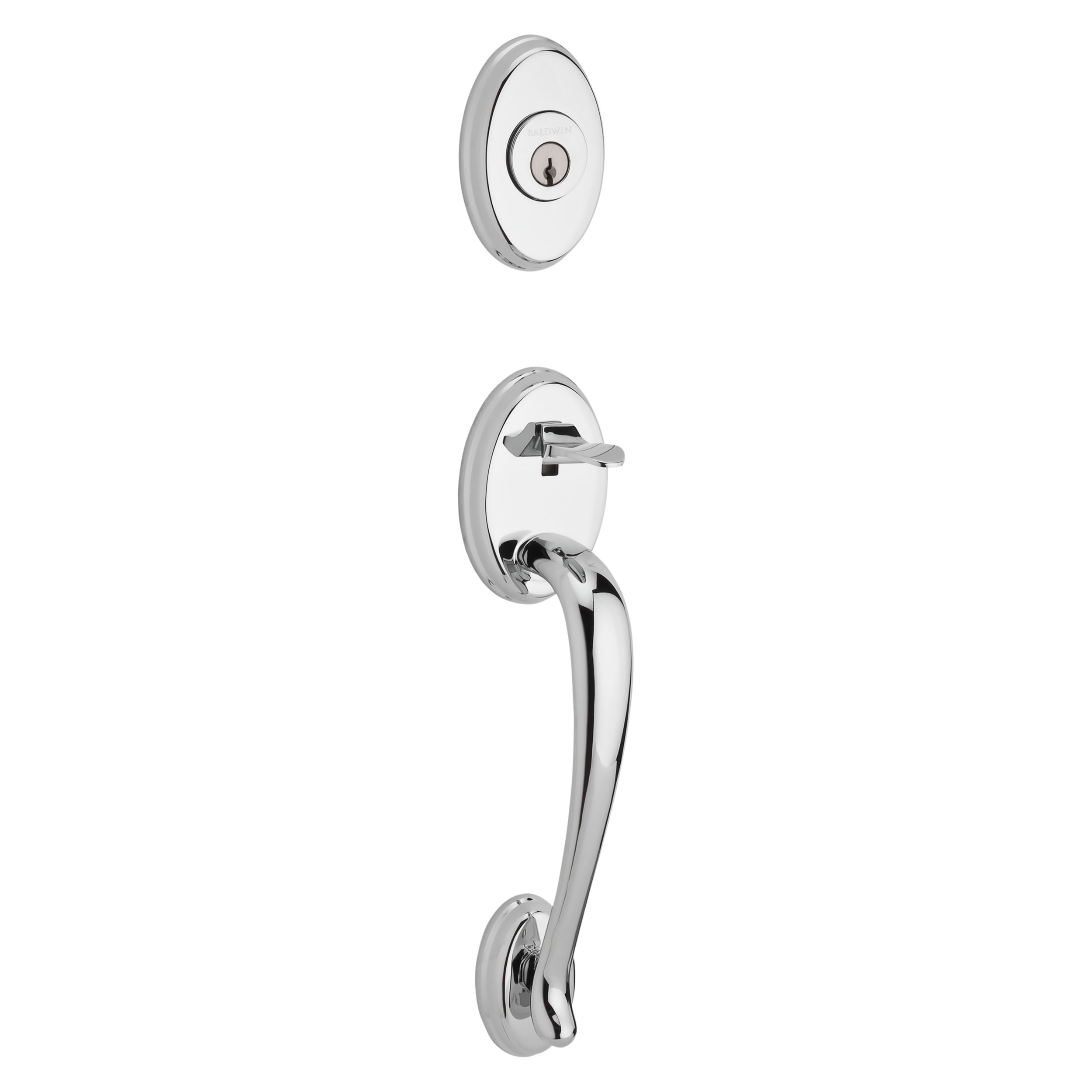 Columbus Handleset x Round Knob- Round Interior - Polished Chrome