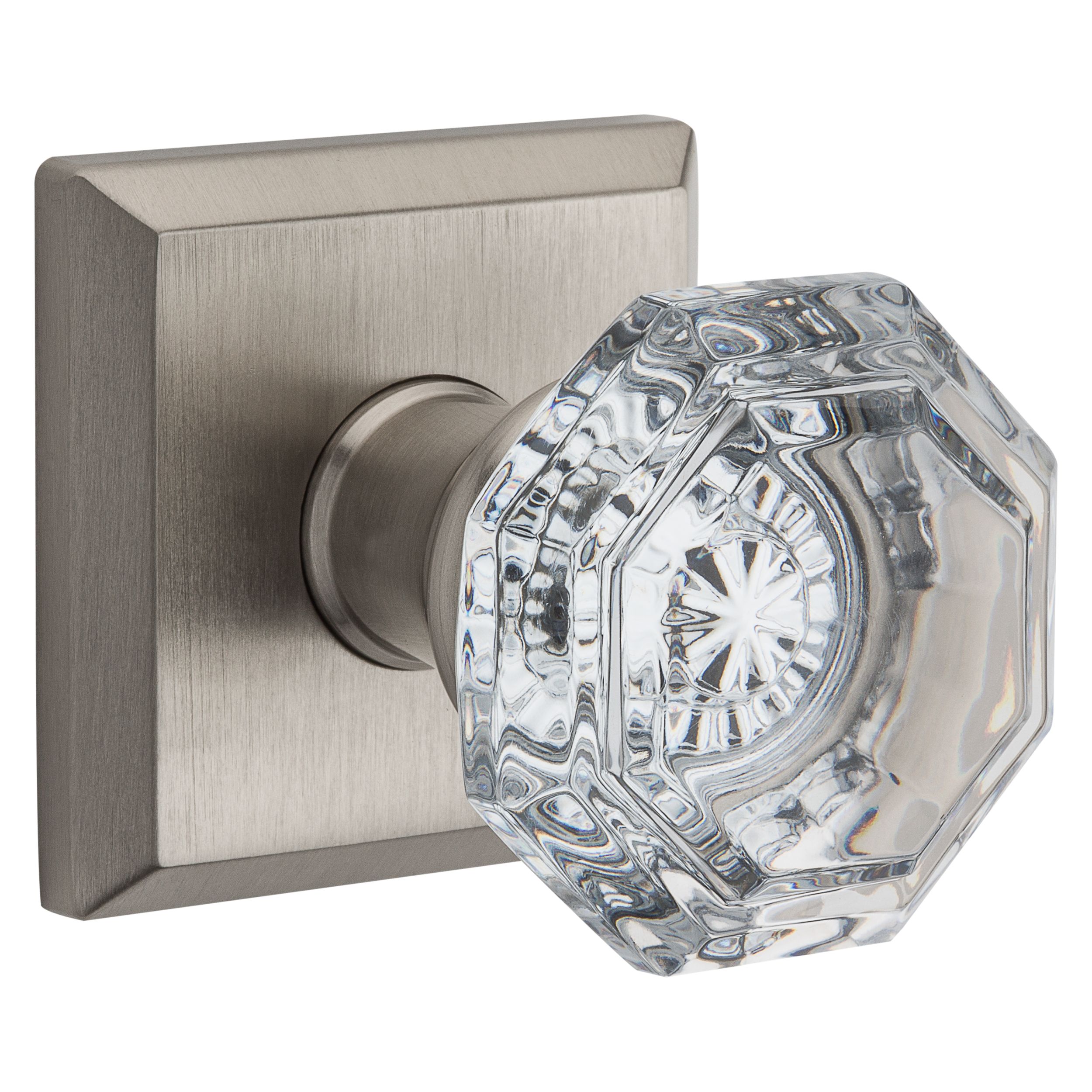 Crystal Knob & Traditional Square Rose- Passage