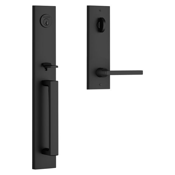 Santa Cruz Handleset x Square Lever - Satin Black | Baldwin Hardware