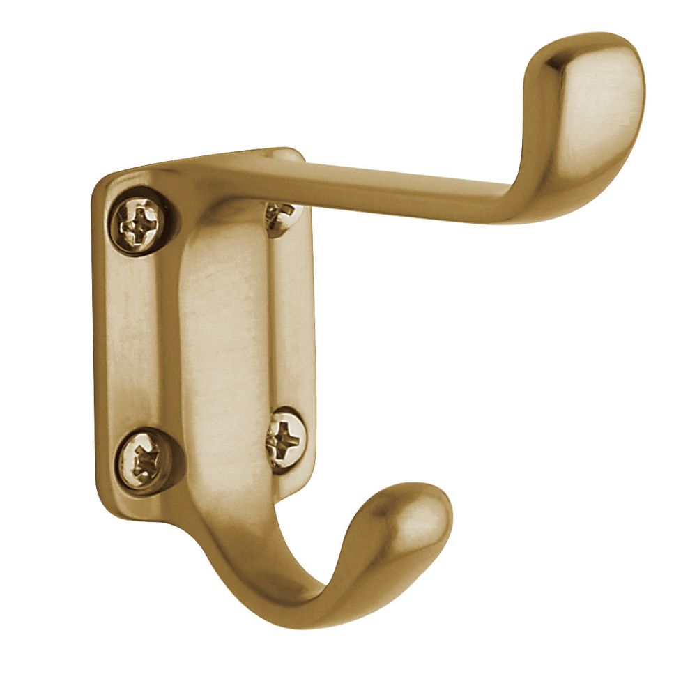 National Hardware Hat & Coat Hook, Heavy-Duty, Bright Brass, Long