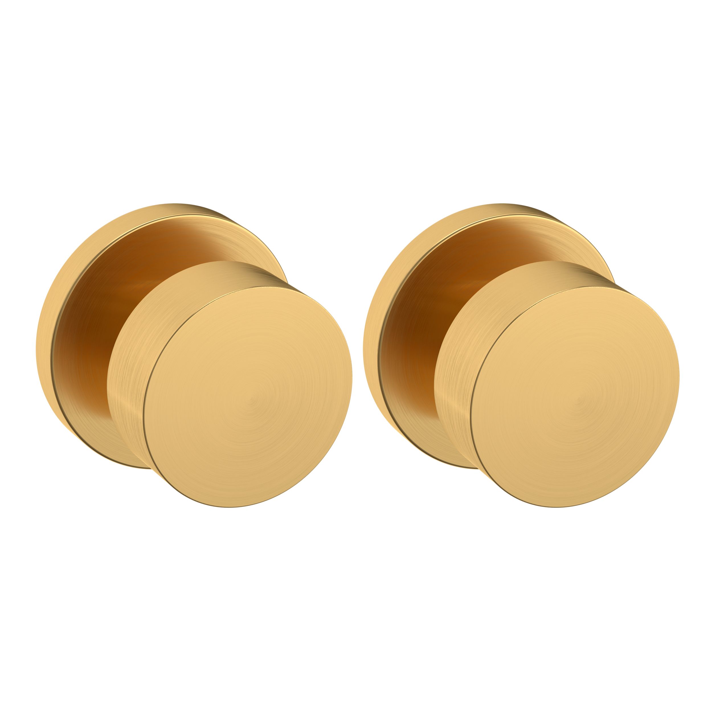 Traditional Knob & Square Rose- Passage - Lifetime (PVD) Satin Brass