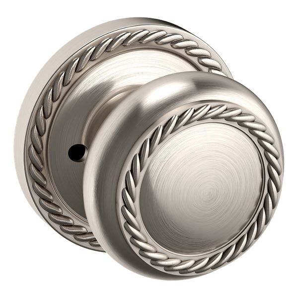 5064 Knob with 5004 Rose- Privacy - Lifetime (PVD) Satin Nickel