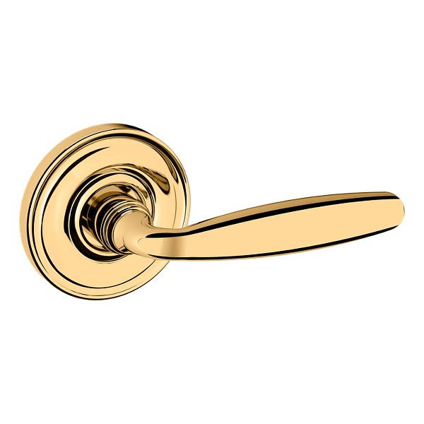 5106 Lever with 5048 Rose- Passage - Lifetime (PVD) Polished Brass