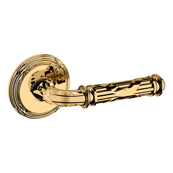 5122 Lever with 5022 Rose- Passage - Non-lacquered Brass | Baldwin