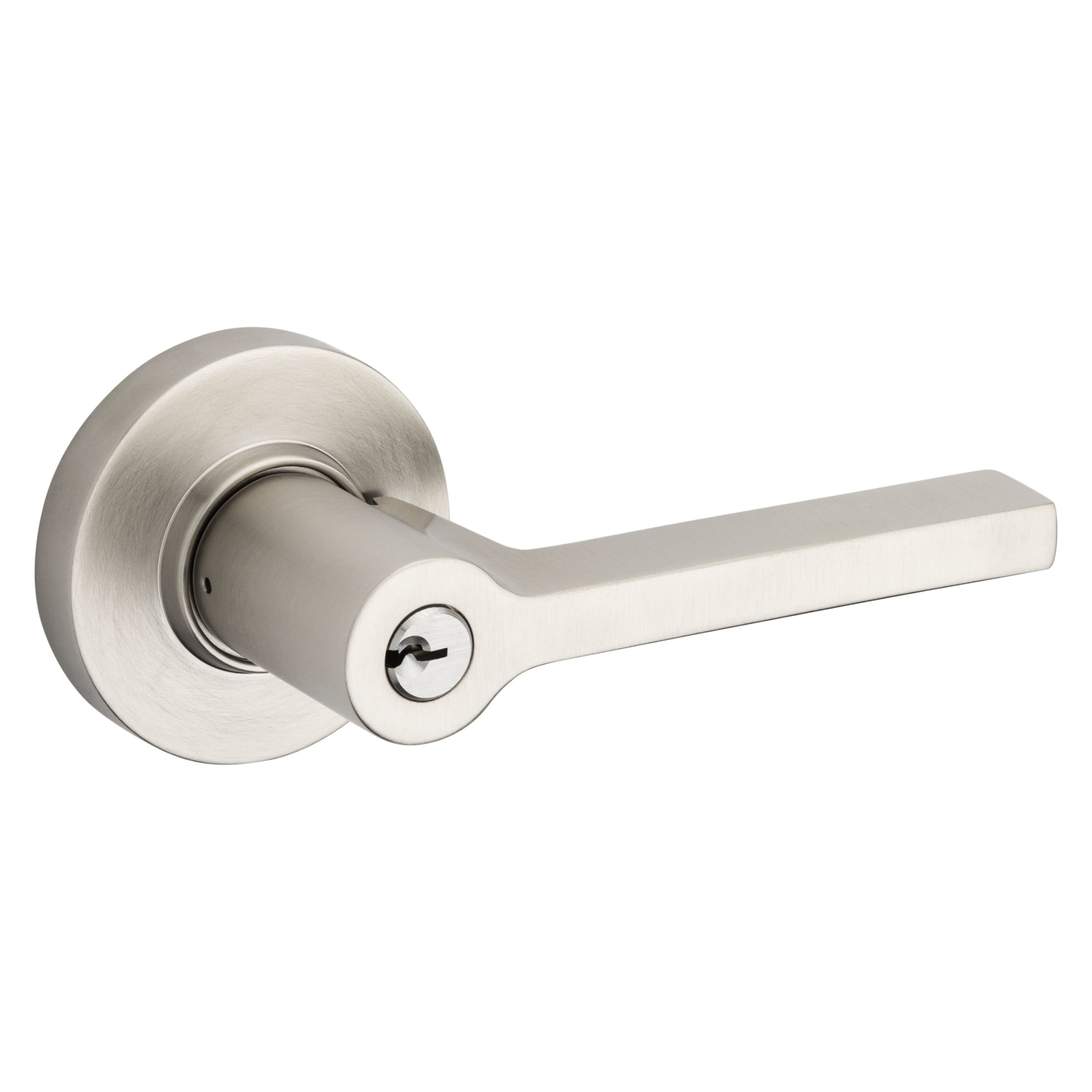 Keyed Square Lever with Round Rose