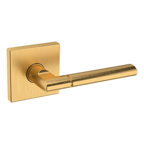 L021 Lever with R017 Rose- Passage - Lifetime (PVD) Satin Brass