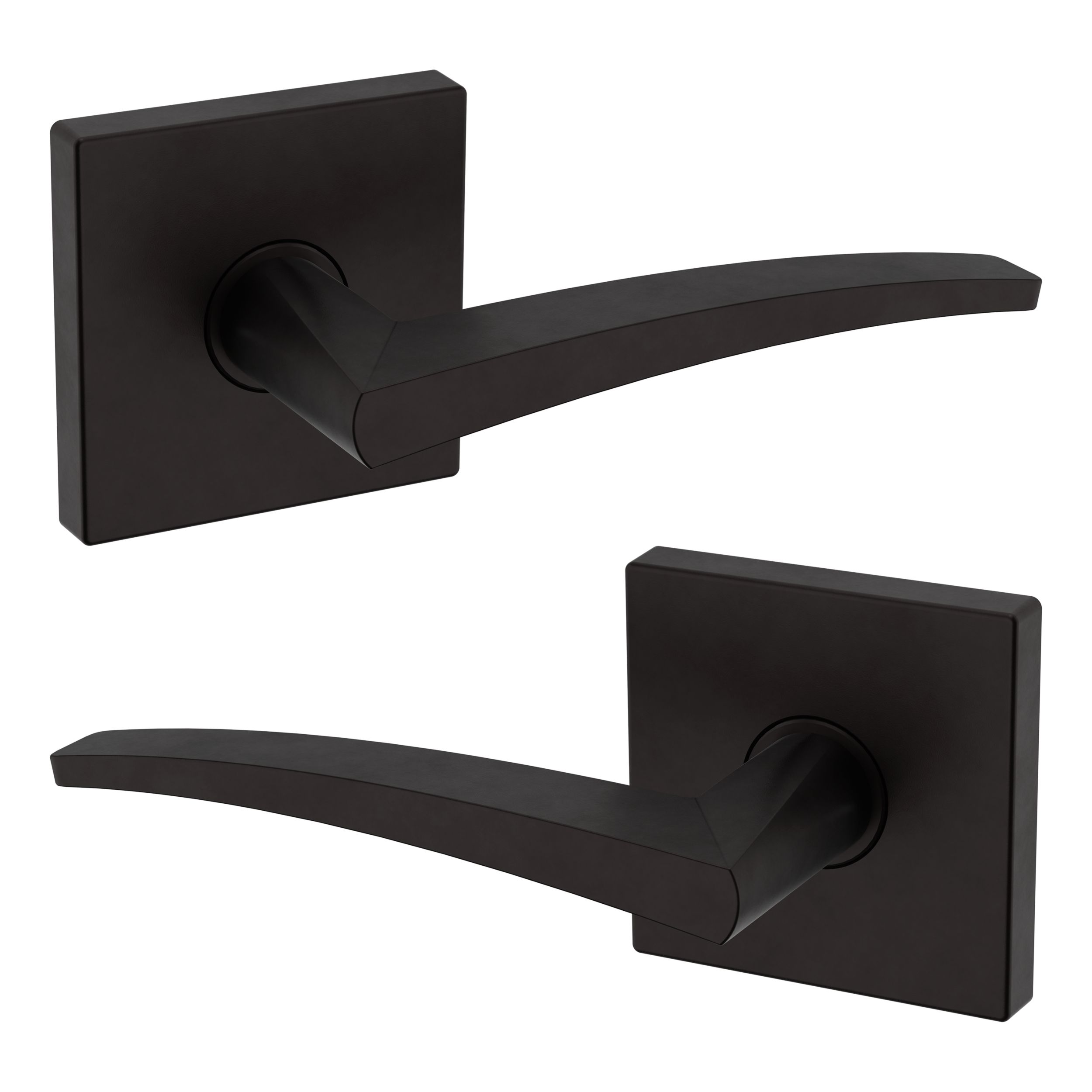 L022 Lever with R017 Rose- Passage - Oil Rubbed Bronze