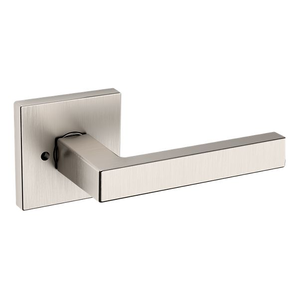 L023 Lever with R017 Rose- Privacy - Lifetime (PVD) Satin Nickel