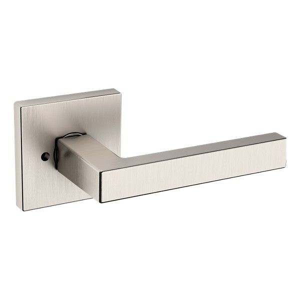 L023 Lever with R017 Rose- Privacy - Lifetime (PVD) Satin Nickel
