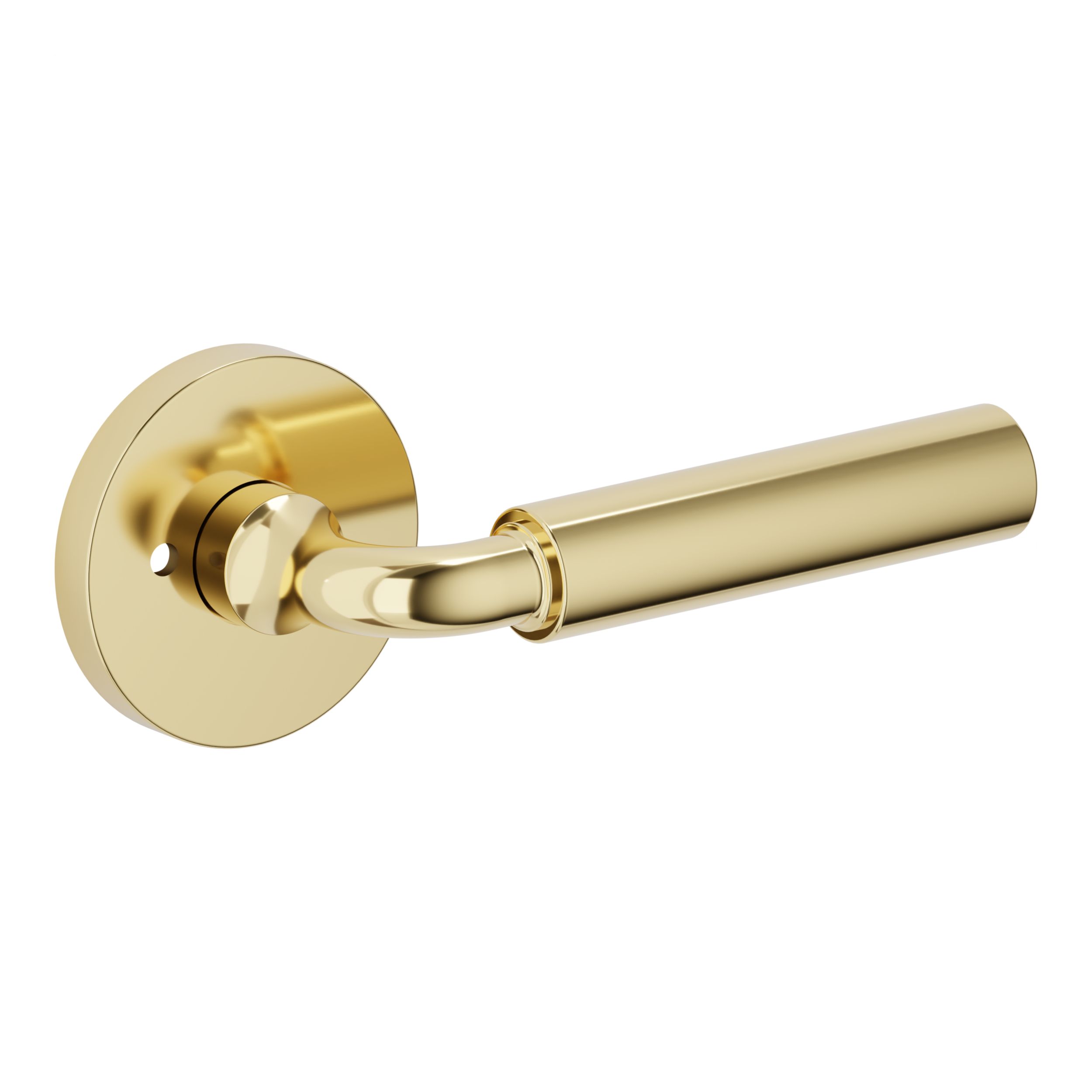 L031 Curved Gramercy Lever with 5046 Rose - Privacy