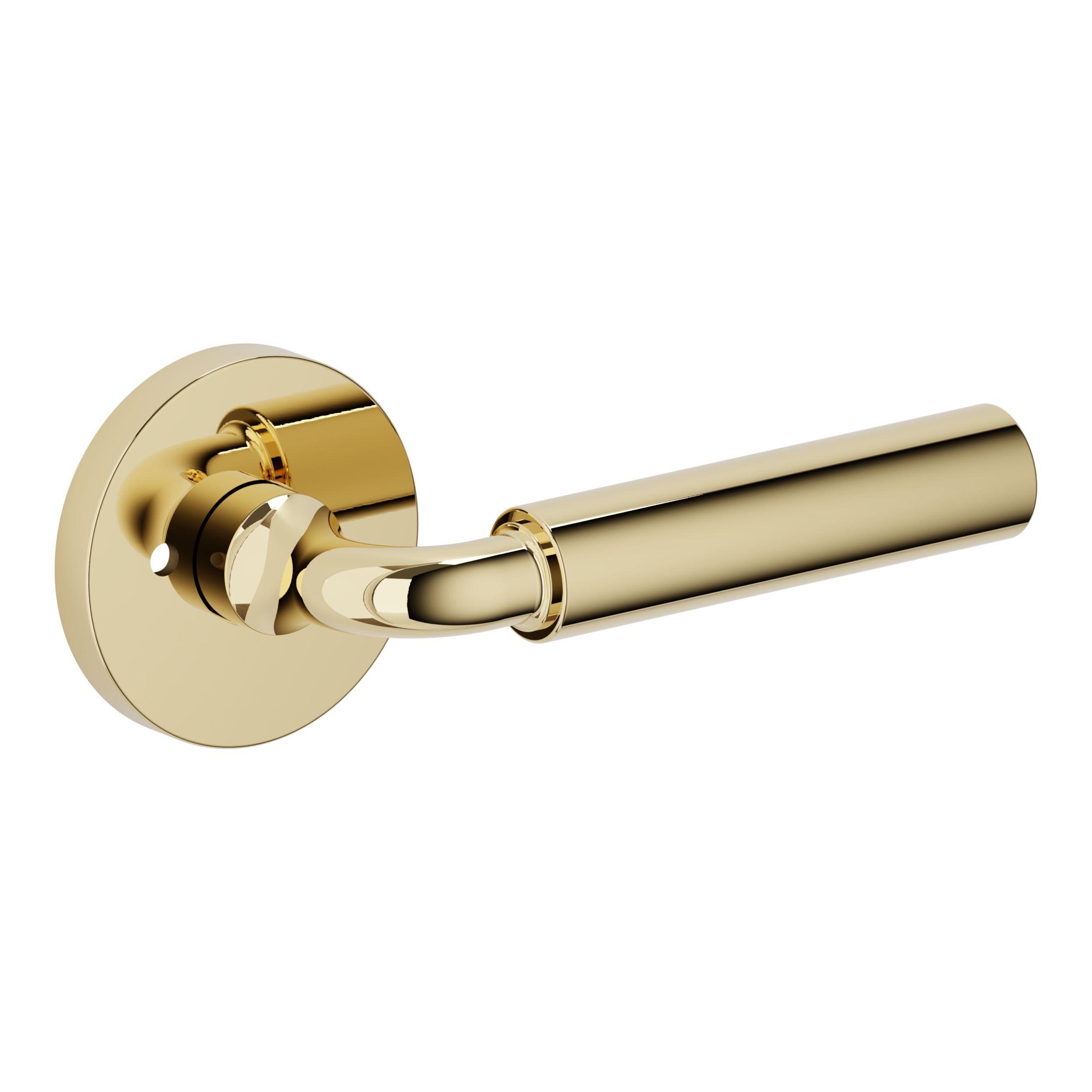 L031 Curved Gramercy Lever with 5046 Rose - Privacy
