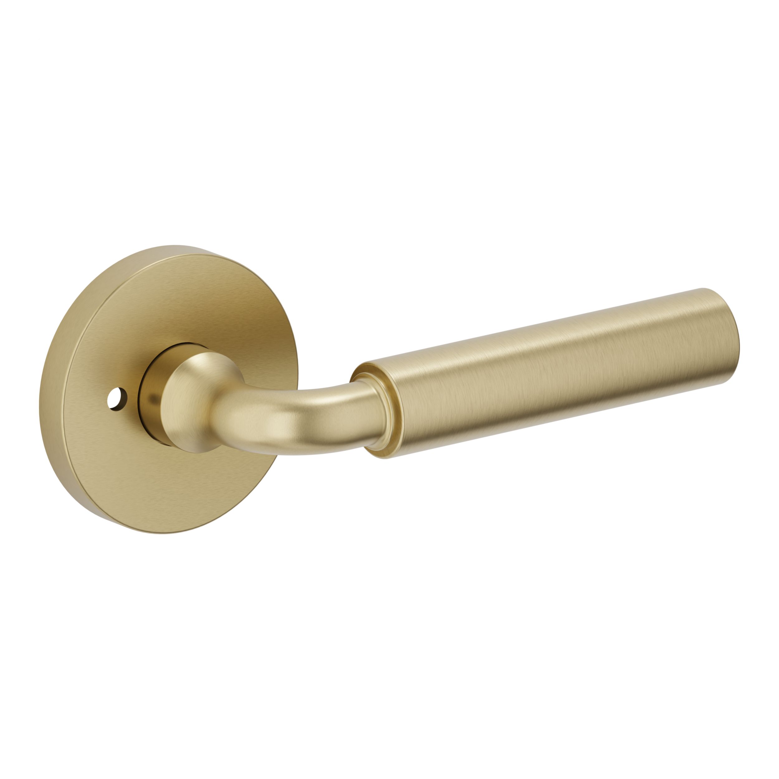 L031 Curved Gramercy Lever with 5046 Rose - Privacy