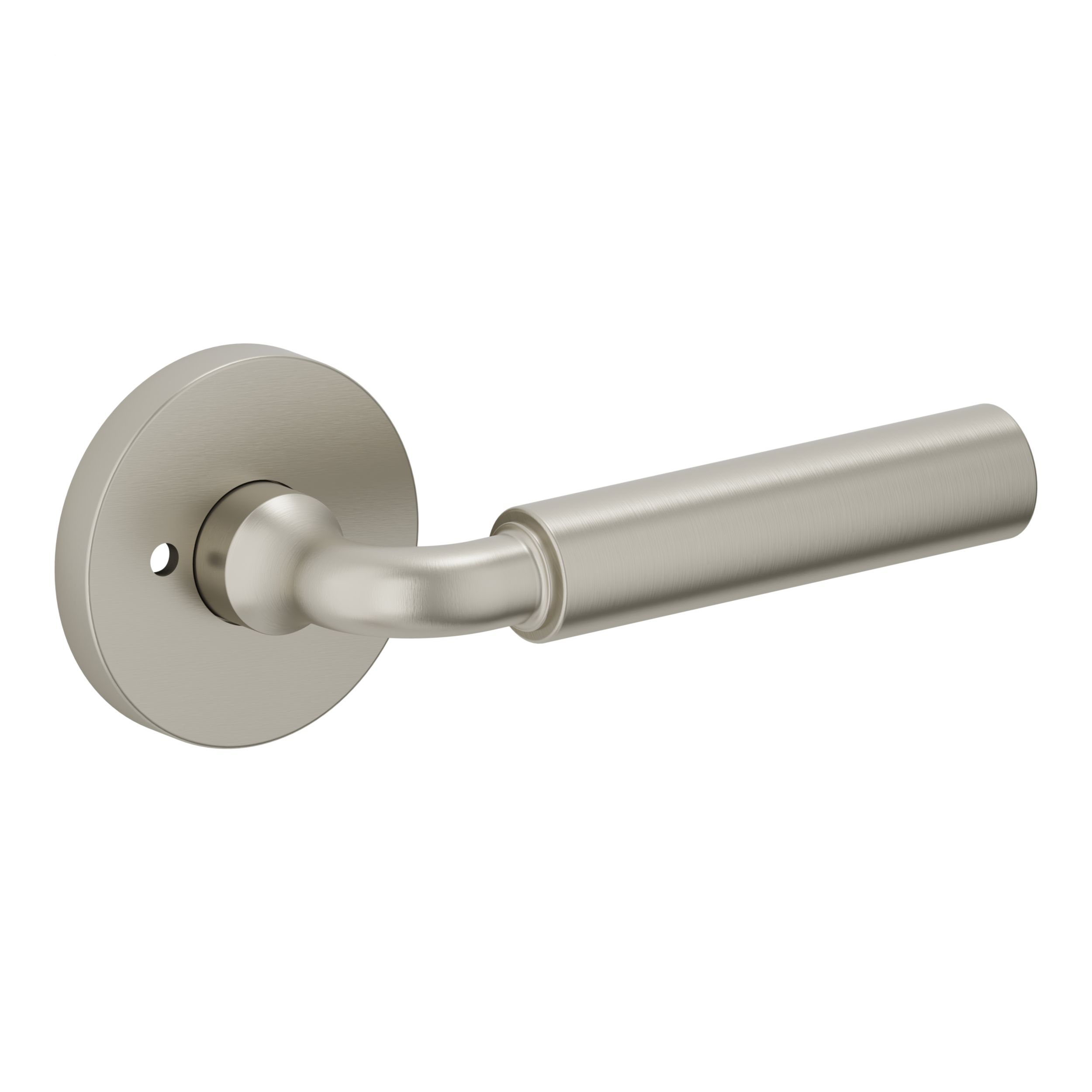 L031 Curved Gramercy Lever with 5046 Rose - Privacy