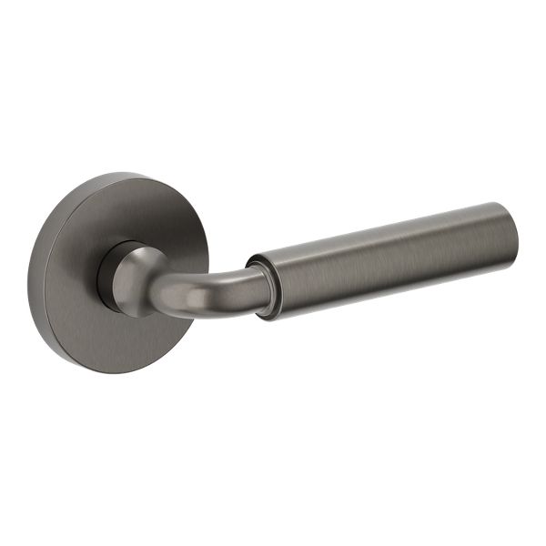 L031 Curved Gramercy Lever with 5046 Rose - Passage - Lifetime