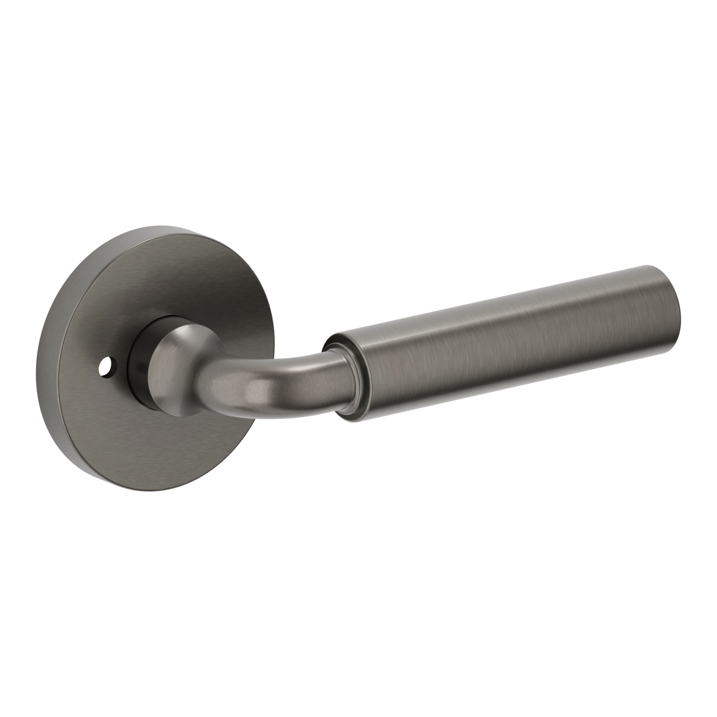 L031 Curved Gramercy Lever with 5046 Rose - Privacy