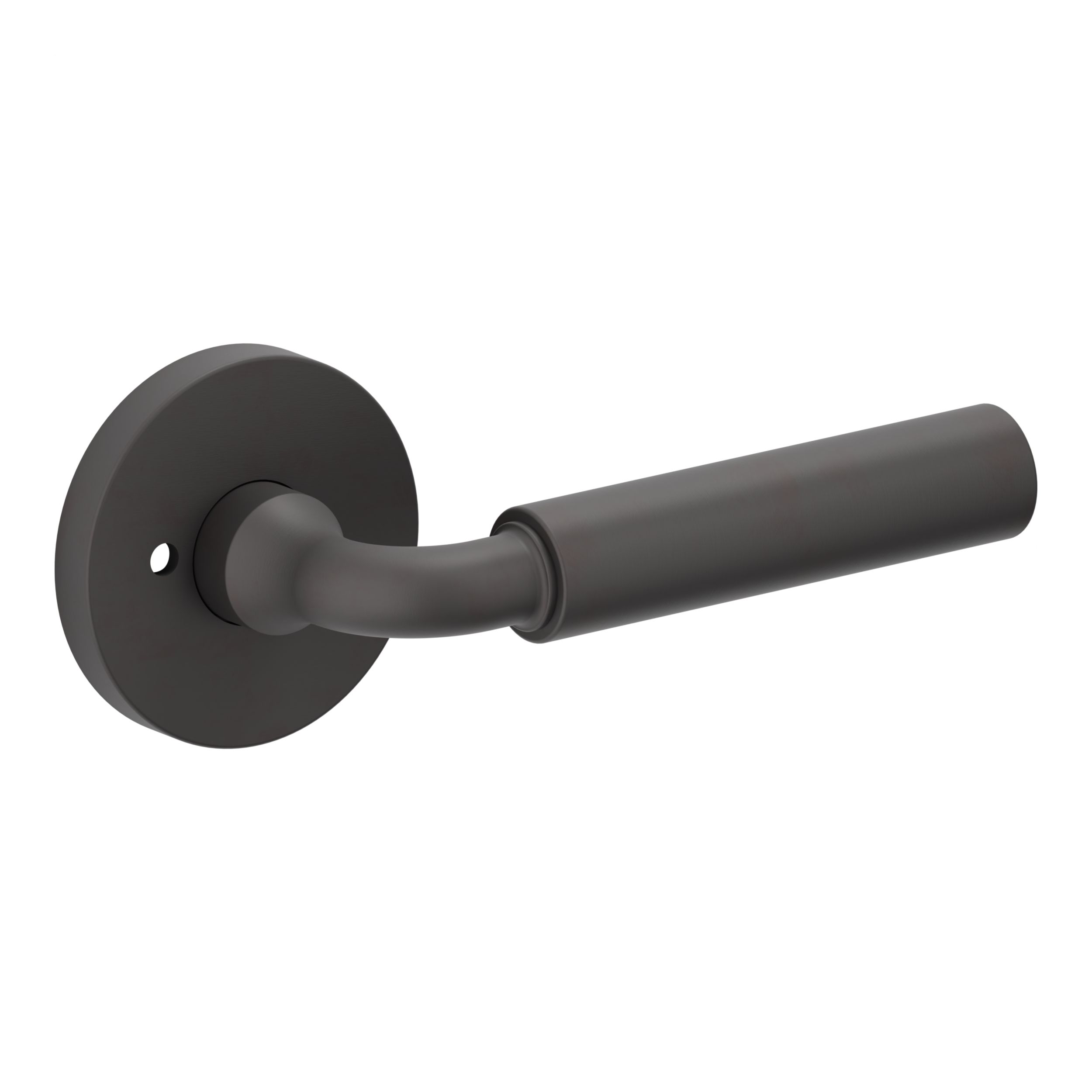 L031 Curved Gramercy Lever with 5046 Rose - Privacy