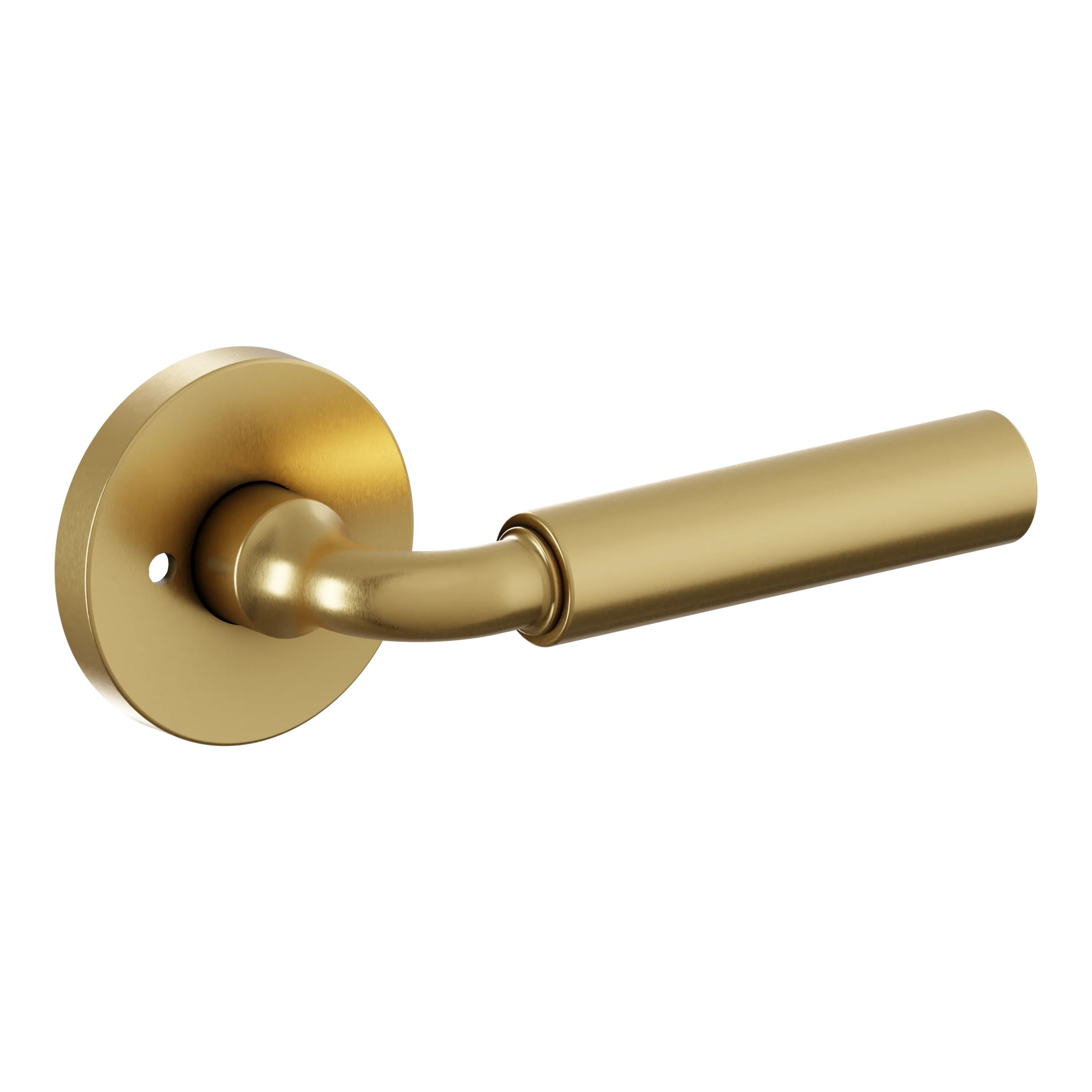 L031 Curved Gramercy Lever with 5046 Rose - Privacy