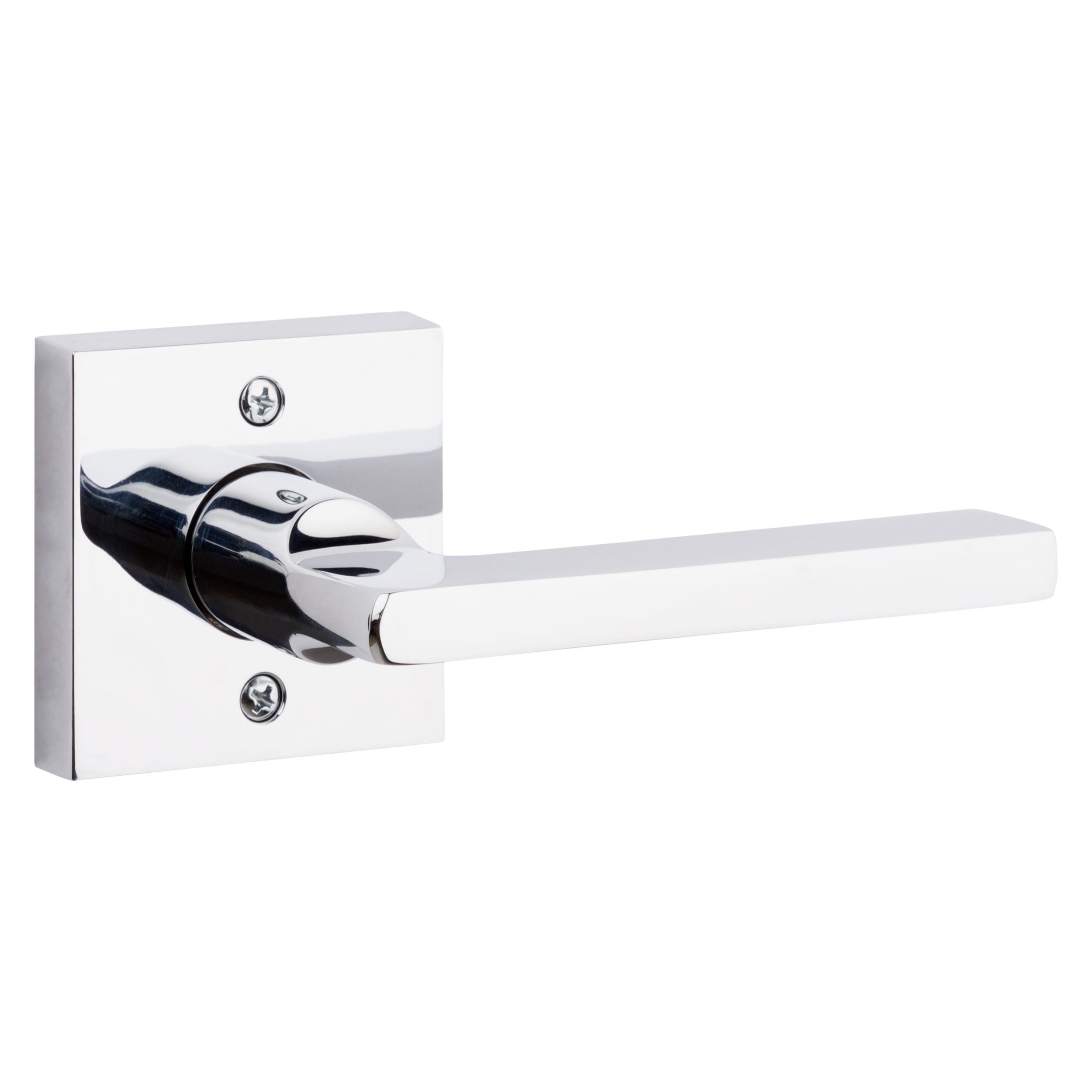 Square Lever & Contemporary Square Rose- Full Dummy - Polished