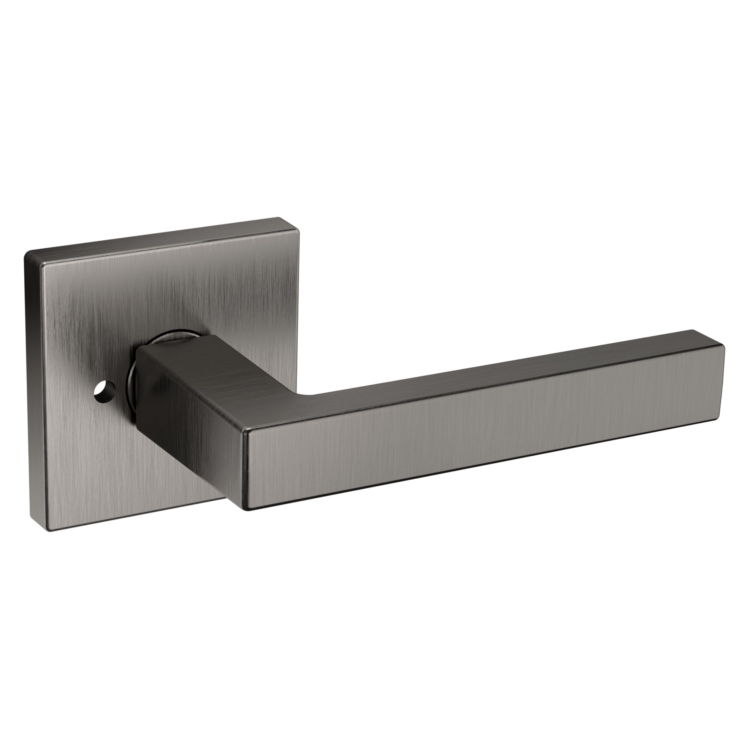 L023 Lever with R017 Rose- Privacy - Lifetime (PVD) Graphite