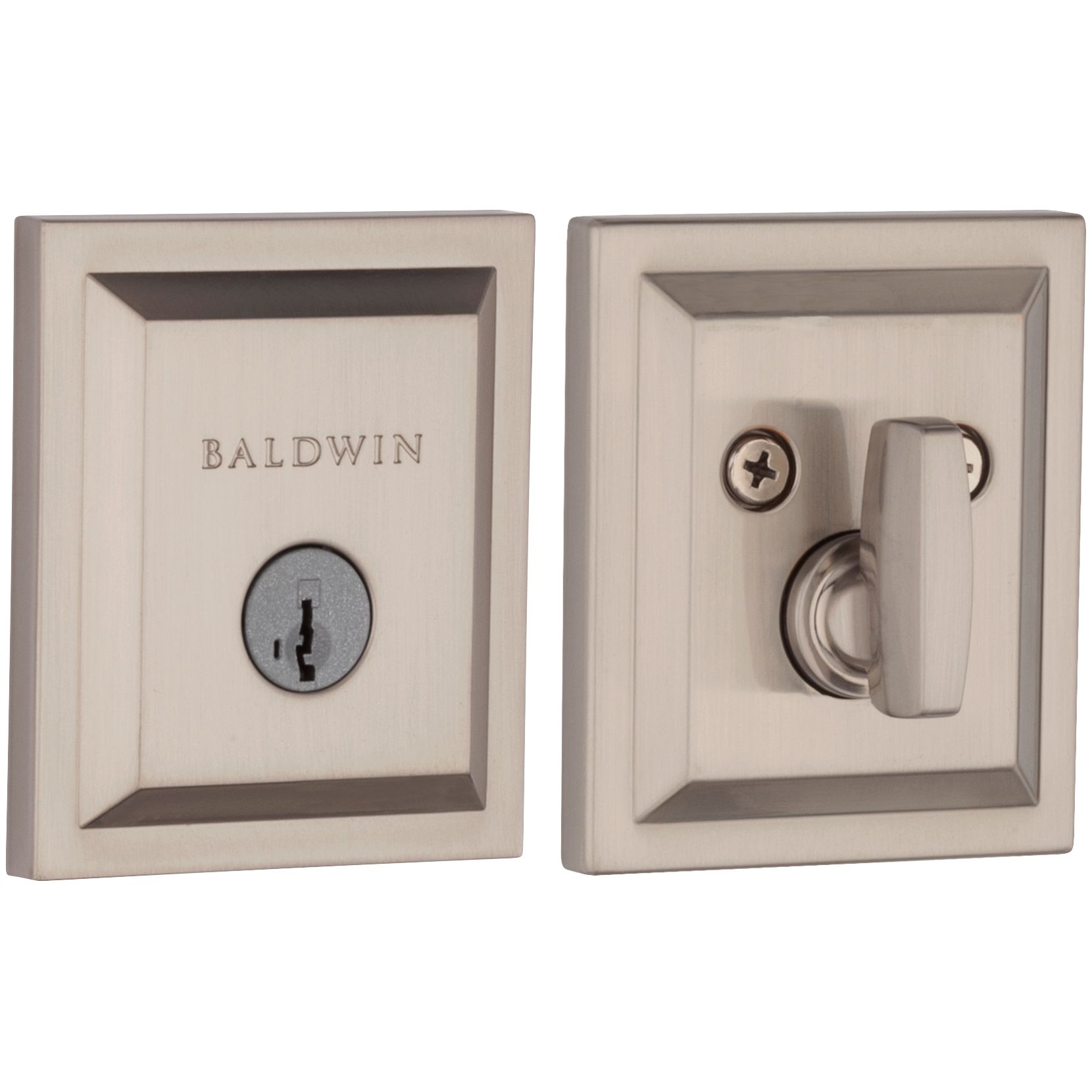 Low Profile Square Deadbolt - Satin Nickel | Baldwin Hardware