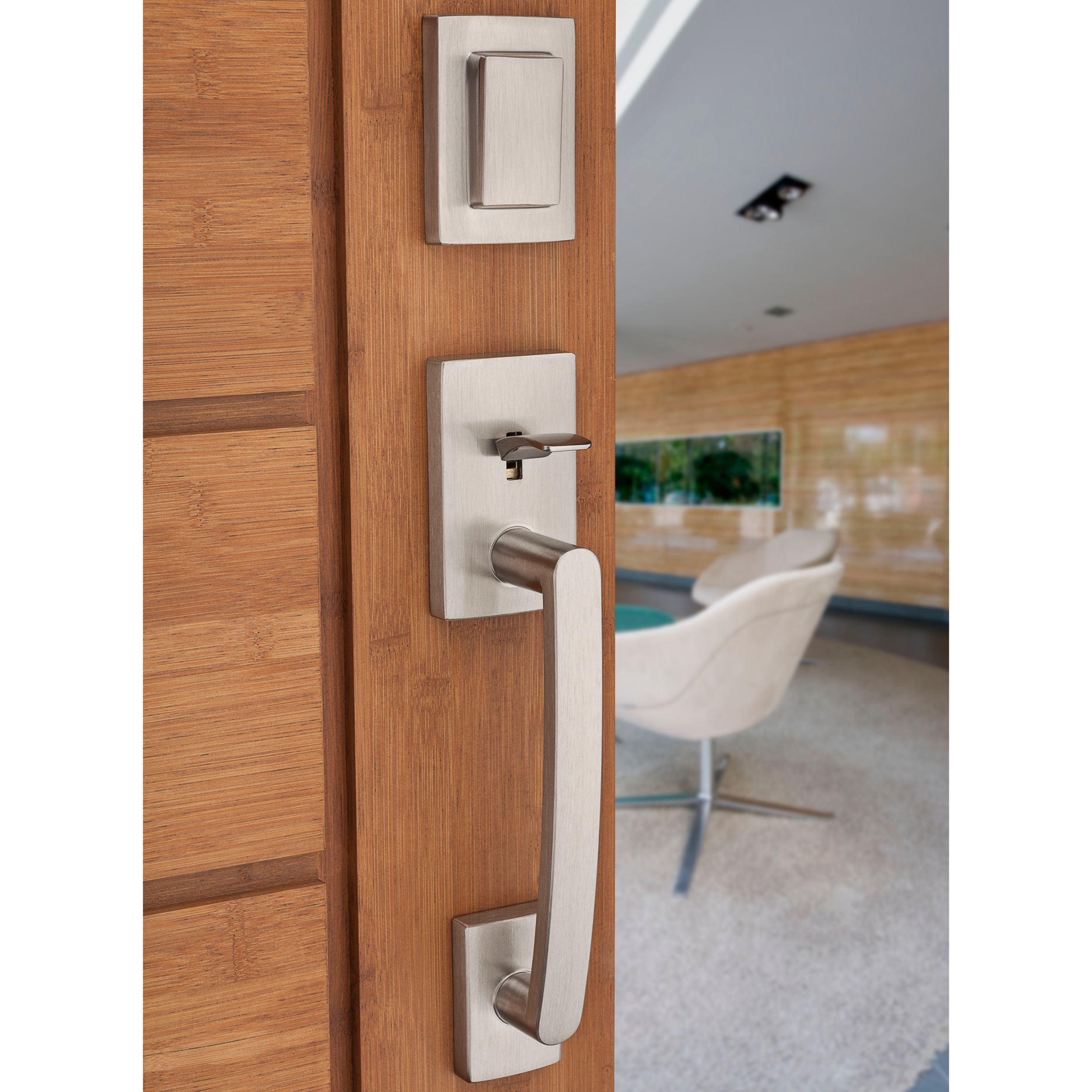 Spyglass Sectional Handleset with Spyglass Lever - Satin Nickel