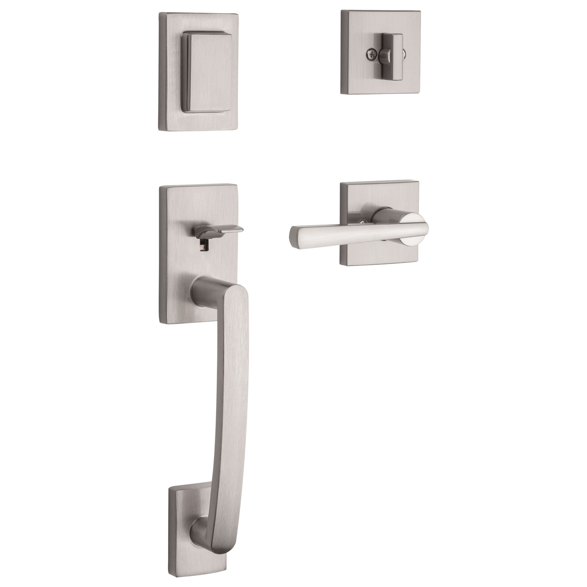 Spyglass Sectional Handleset with Spyglass Lever - Satin Nickel