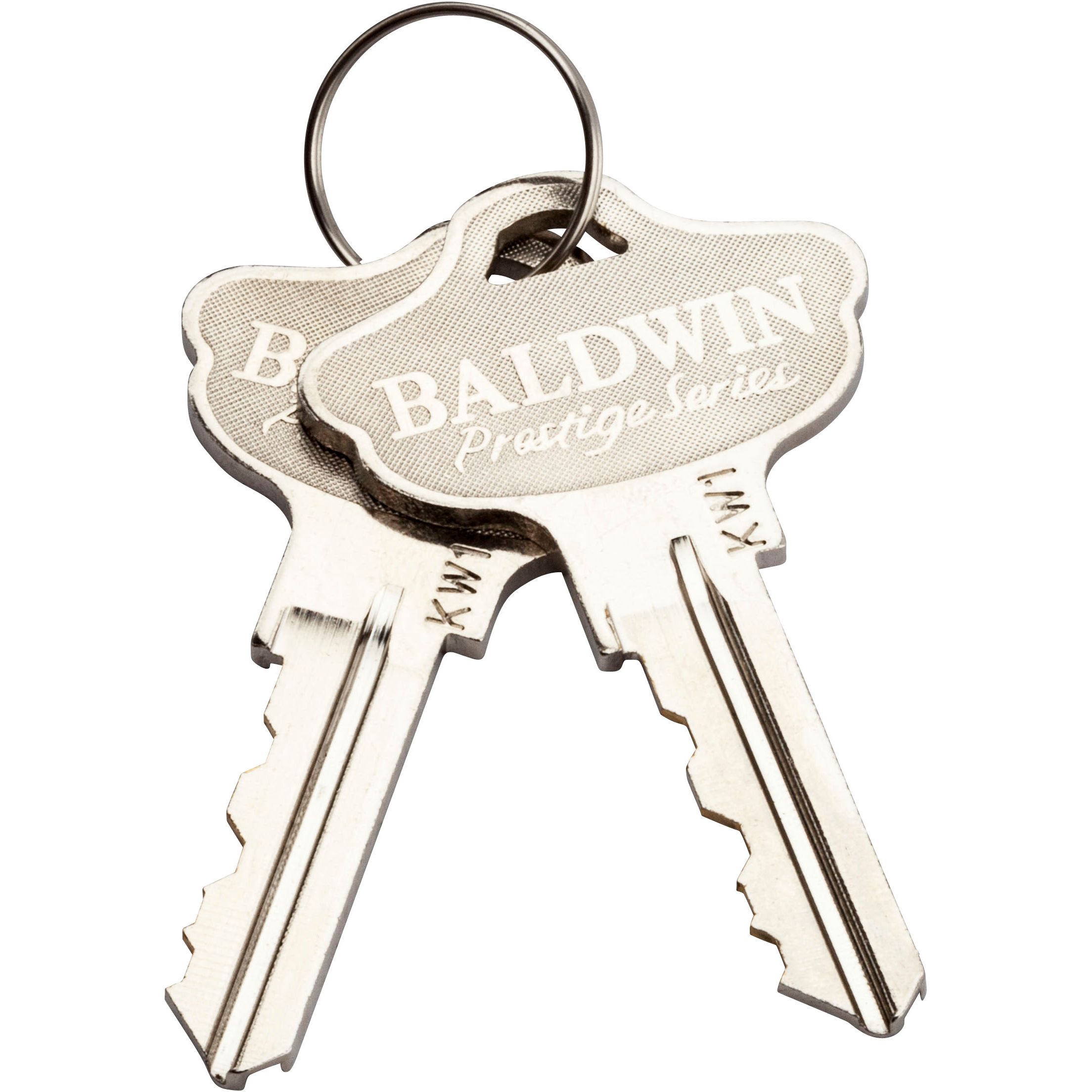 Keyed Carnaby Knob & Arch Rose - Satin Nickel | Baldwin Hardware