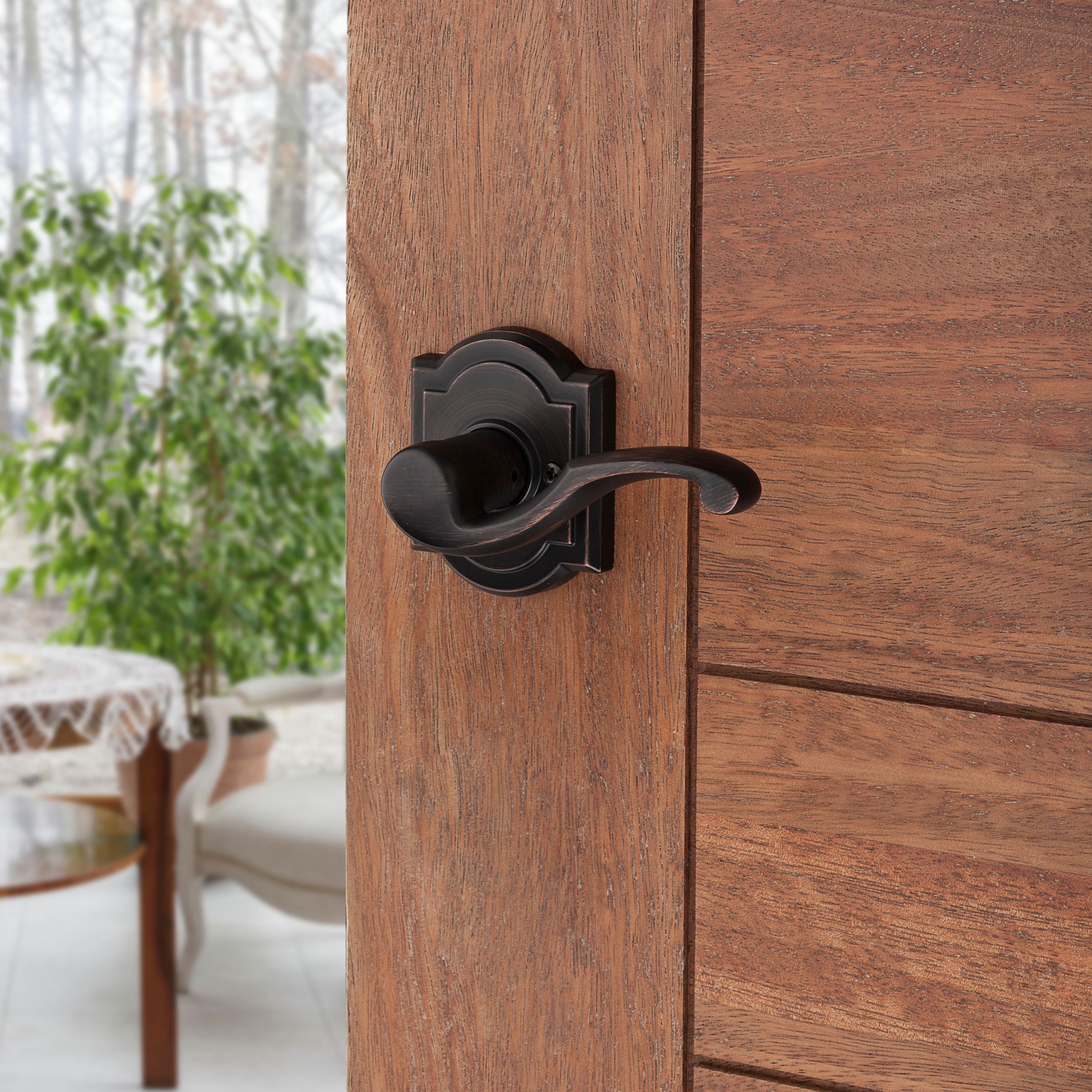 Arch Lever Baldwin Dummy & Venetian - Bronze Full | Rose- Hardware Madrina