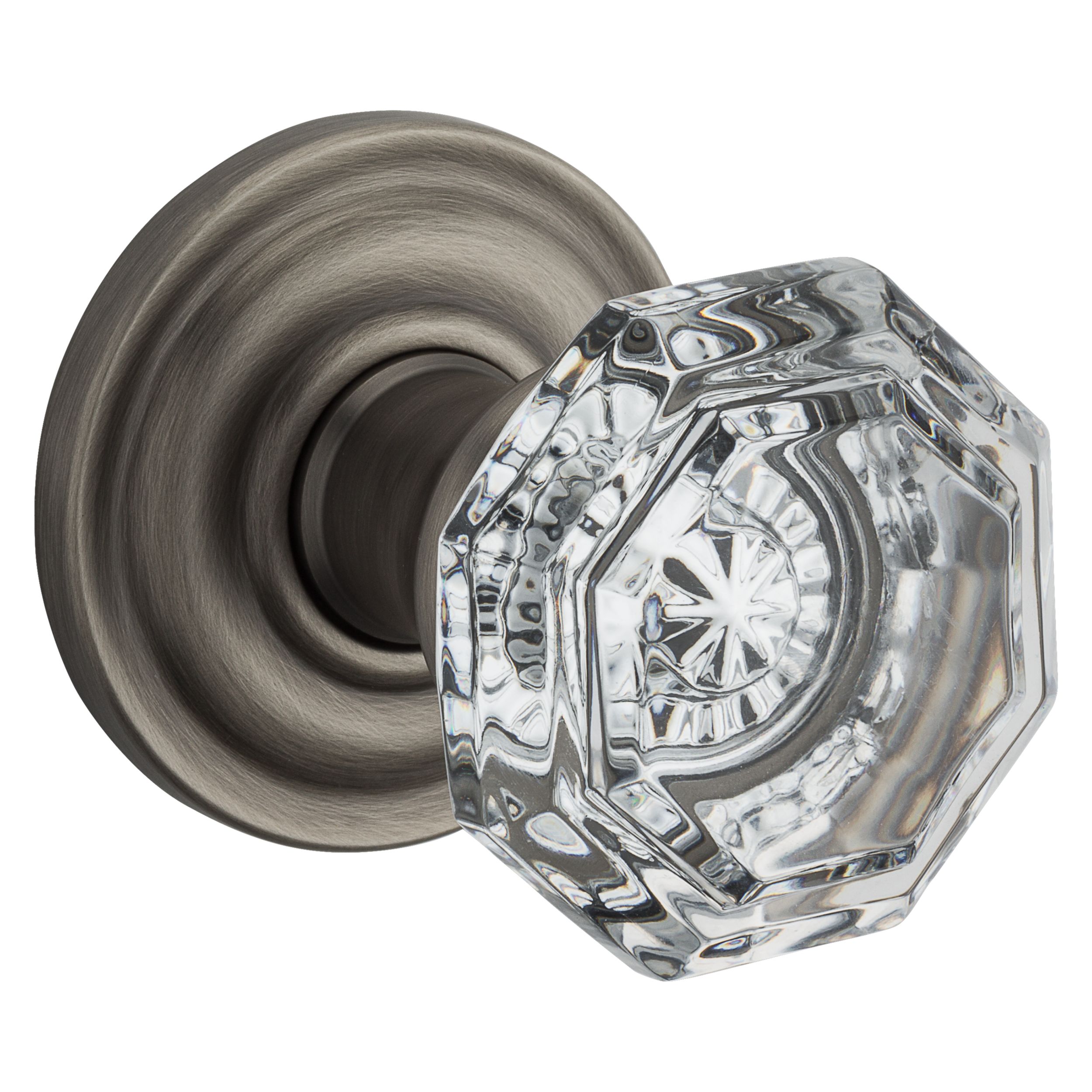 Crystal Knob & Traditional Round Rose- Passage