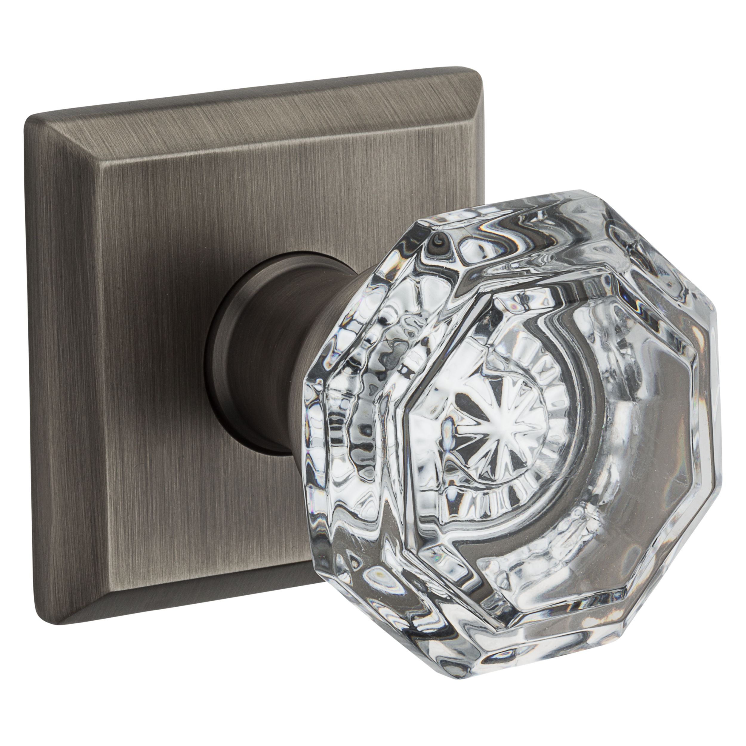 Crystal Knob & Traditional Square Rose- Passage