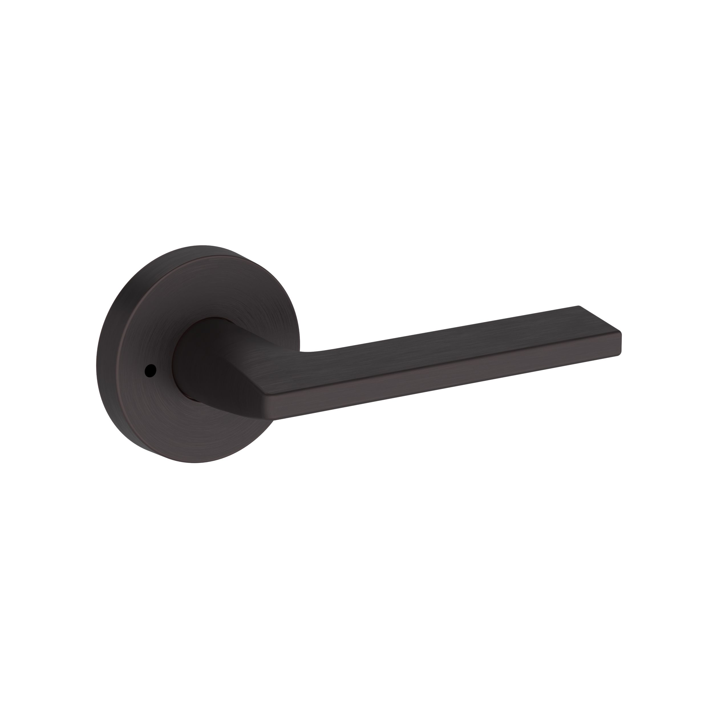 Anaheim Hills Lever with Contemporary Round Rose- Privacy